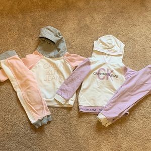 Two Calvin Klein 3T Sweatsuits